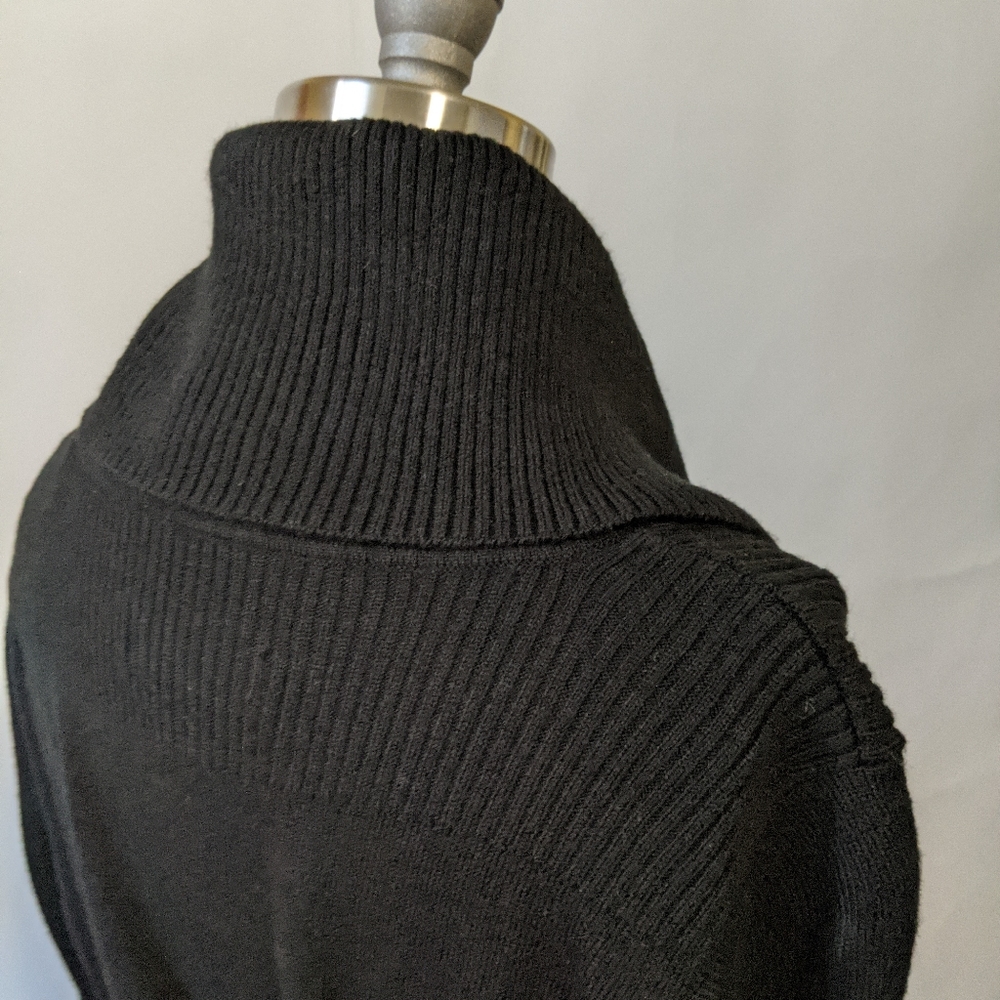 Jessica Howard Knit Turtleneck Sweater Dress Black - Picture 3 of 6